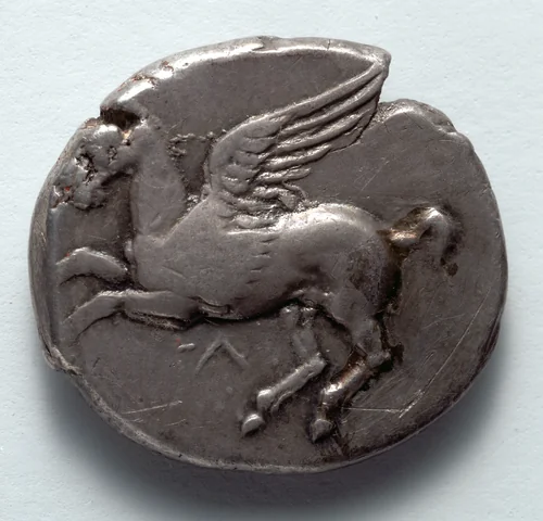 Corinthian Stater: Pegasos (obverse) by Unknown, metalwork, -355--295