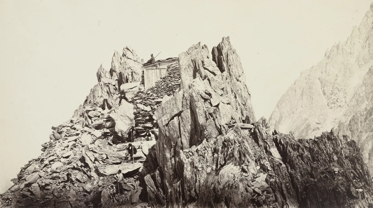 Ascension of Mt. Blanc. Les Grands-Mulets by Louis-Auguste Bisson, Auguste-Rosalie Bisson, photograph, 1861
