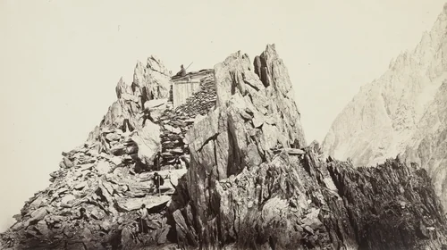 Ascension of Mt. Blanc. Les Grands-Mulets by Louis-Auguste Bisson, Auguste-Rosalie Bisson, photograph, 1861