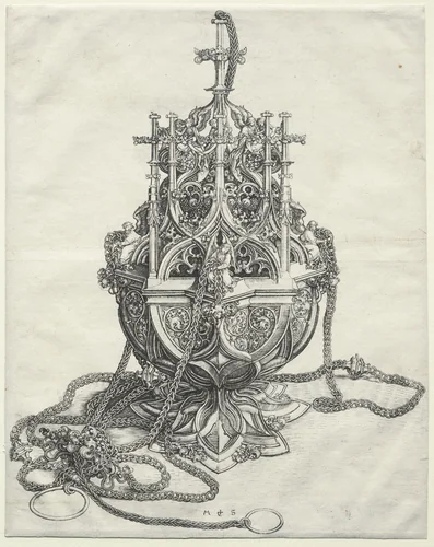 A Censer by Martin Schongauer, print, 1480-1490