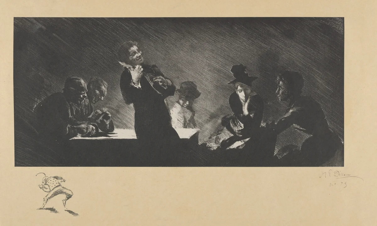 The Mandolin Player (Mandoliniste), from "L'Estampe Originale" by Henri Patrice Dillon, print, 1893