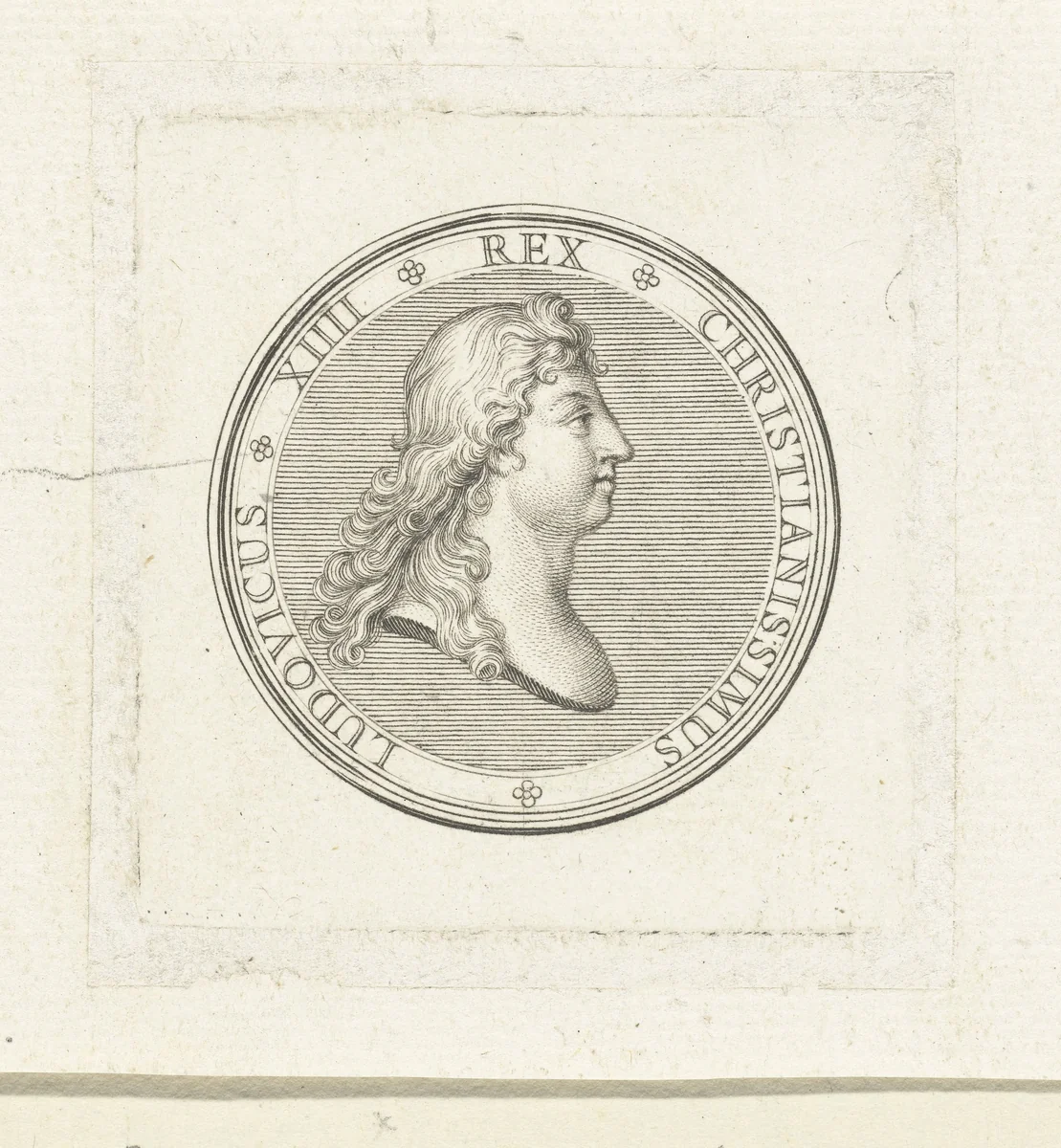 Penning met buste van Lodewijk XIV by Gerard Edelinck, print, 1702