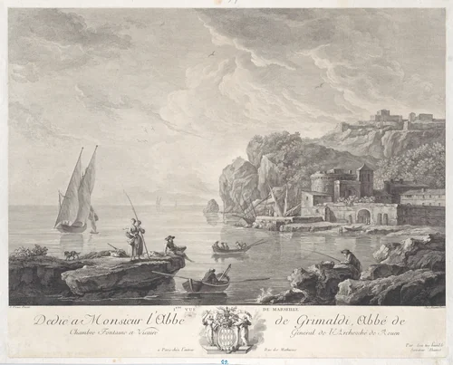 First View of Marseille by Joseph Vernet, print, 1776