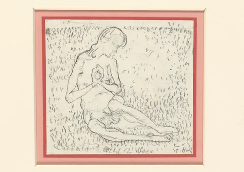 Studie voor Die Erwackende (Der Tag) by Ferdinand Hodler, drawing, 1863-1911