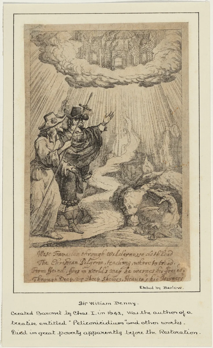 Illustration for Sir William Denny, Peliconicidium by Anonymous Artist; Francis Barlow, print, 1653