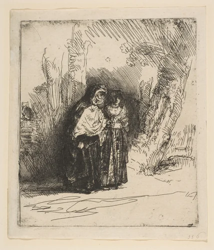 The Spanish Gipsy "Preciosa" by Rembrandt van Rijn, print, 1637-1647