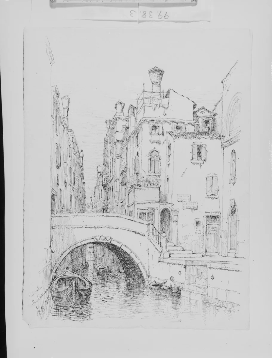 Canal San Cassiano, Venice by Andrew Fisher Bunner, artwork, 1885