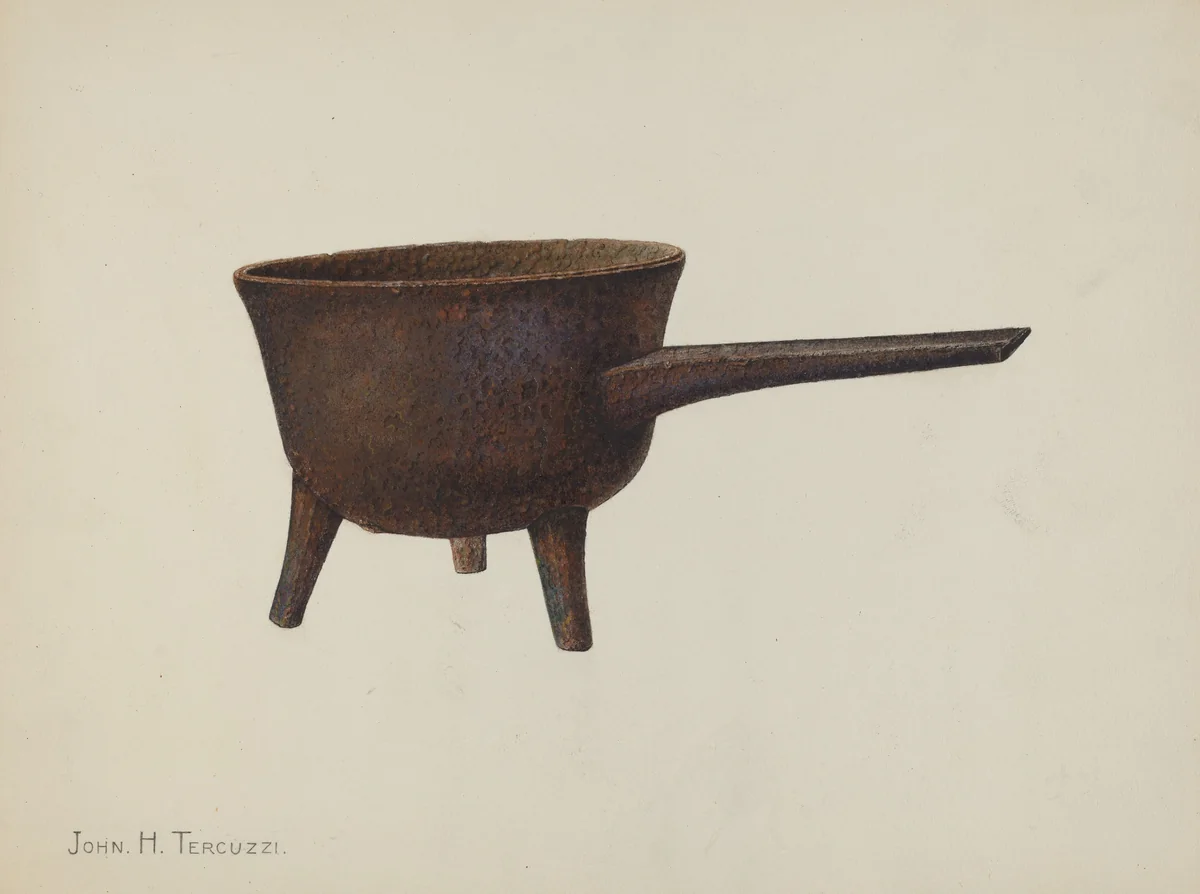 Skillet by John H. Tercuzzi, index of american design, 1939