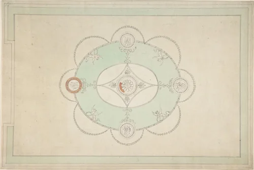 Design for a Ceiling by James Wyatt, drawing, 1766-1813