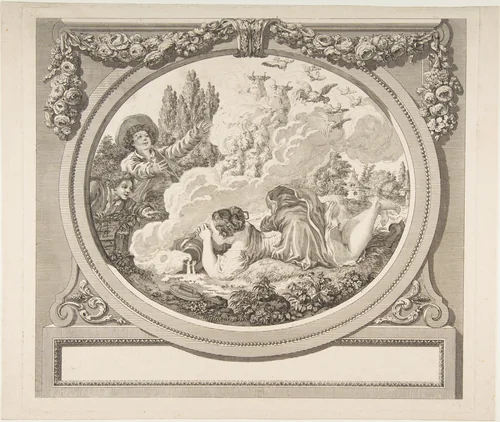 Le Pot au Lait by Jean Honoré Fragonard, print, 1745-1806
