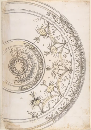 Design for Silver Plate Decorated with Crabs by Erasmus Hornick, drawing, 1500-1583