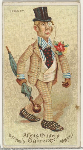 Cockney, from World's Dudes series (N31) for Allen & Ginter Cigarettes by Allen & Ginter, print, 1888