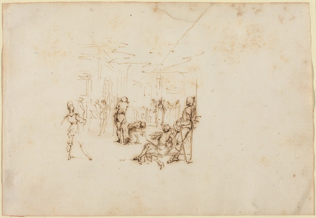 Saint Matthew by Stefano della Bella, drawing, 1610-1664