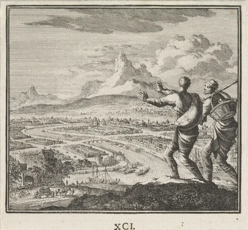 Embleem: land by Jan Luyken, print, 1695-1705