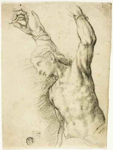 Saint Sebastian by Vincenzo Campi, drawing, 1580-1589