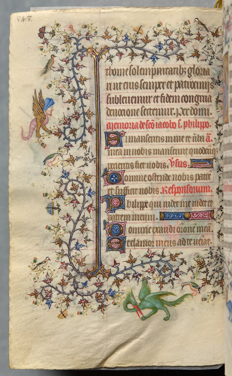 Hours of Charles the Noble, King of Navarre (1361-1425): fol. 268v, Text by Master of the Brussels Initials and Associates, book, 1400-1410
