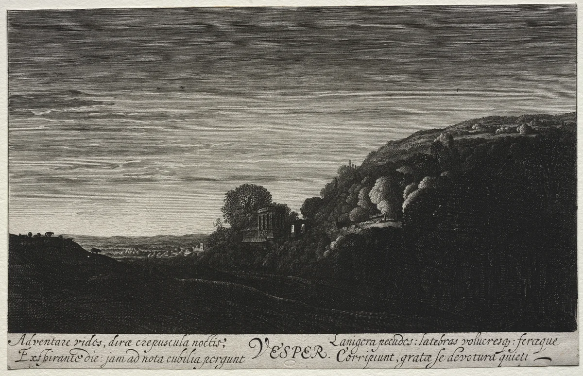 Times of Day: Vespers by Jan van de Velde, print, 1617-1627