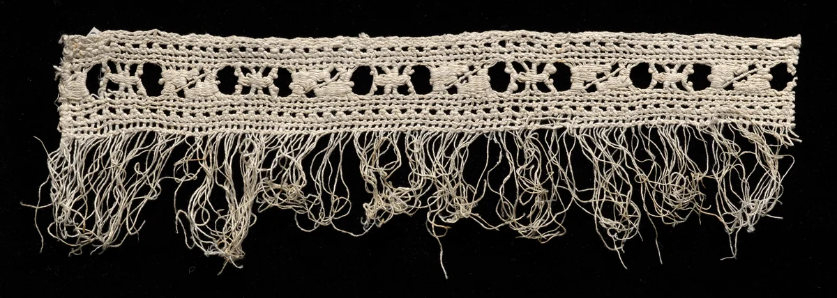 Needlepoint (Drawnwork) Lace Edging and Fringe by Unknown, textile, 1500-1599
