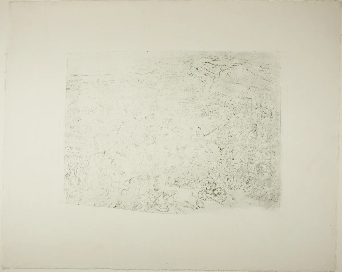 The Great Battle by Rodolphe Bresdin, print, 1878-1888