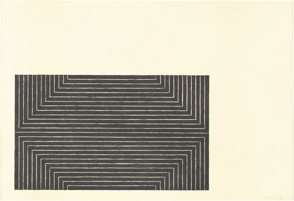 Bethlehem's Hospital from Black Series I by Frank Stella, portfolio, 1967