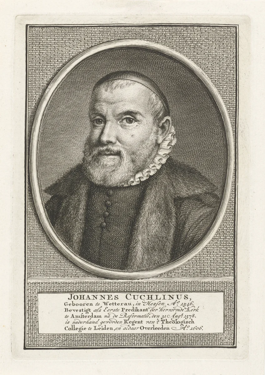 Portret van Johannes Cuchlinus by Christian Friedrich Fritzsch, print, 1719-1774