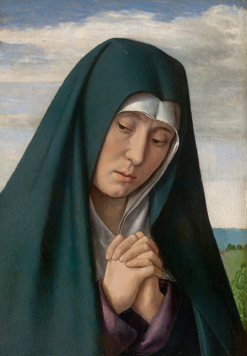 Fragment from Christ Carrying the Cross: Mourning Virgin by Jean Hey, painting, 1495-1505