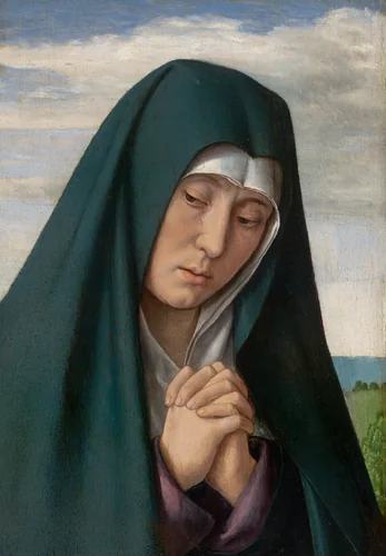 Fragment from Christ Carrying the Cross: Mourning Virgin by Jean Hey, painting, 1495-1505