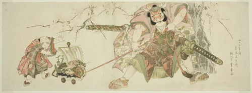 The Festive Custom of Asahina Continued by Jihinari for Twenty-three years (Nijusan-nen tsuzuki Jihinari kichirei Asahina) by Utagawa Toyohiro (歌川豊広), print, 1820