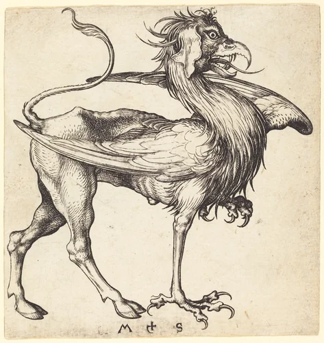 The Griffin by Martin Schongauer, print, 1480-1490