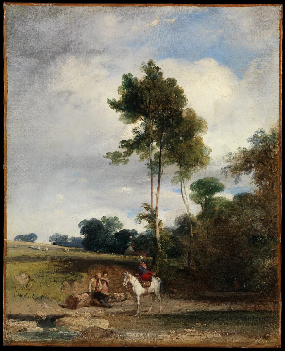 Roadside Halt by Richard Parkes Bonington, painting, 1826