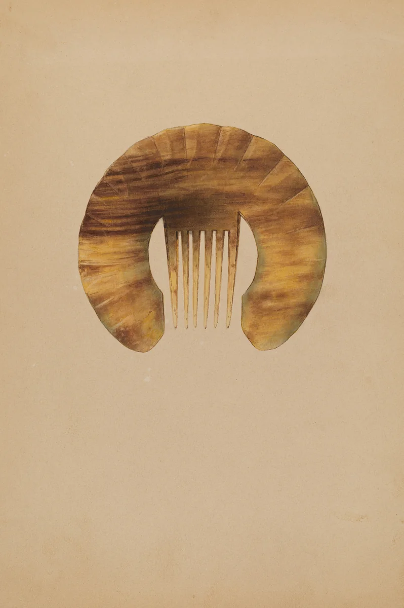 Comb by John H. Tercuzzi, index of american design, 1937