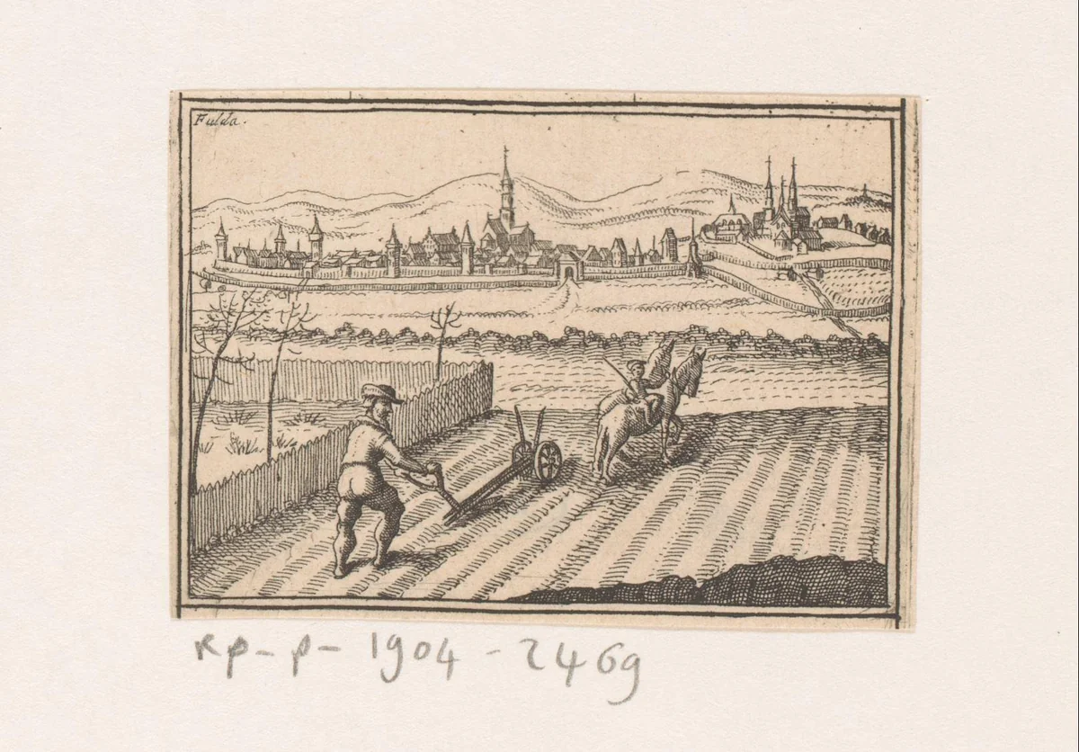 Gezicht op Fulda by Daniel Sudermann, book, 1624