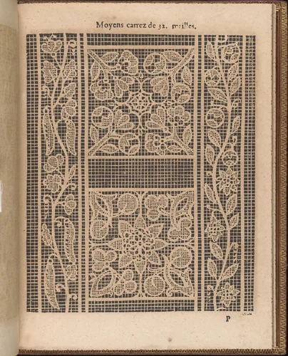 La Pratique de l'Aiguille, page 56 (recto) by Matthias Mignerak, book, 1605