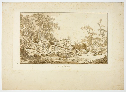 The Pump by Jean Baptiste Le Prince, print, 1771
