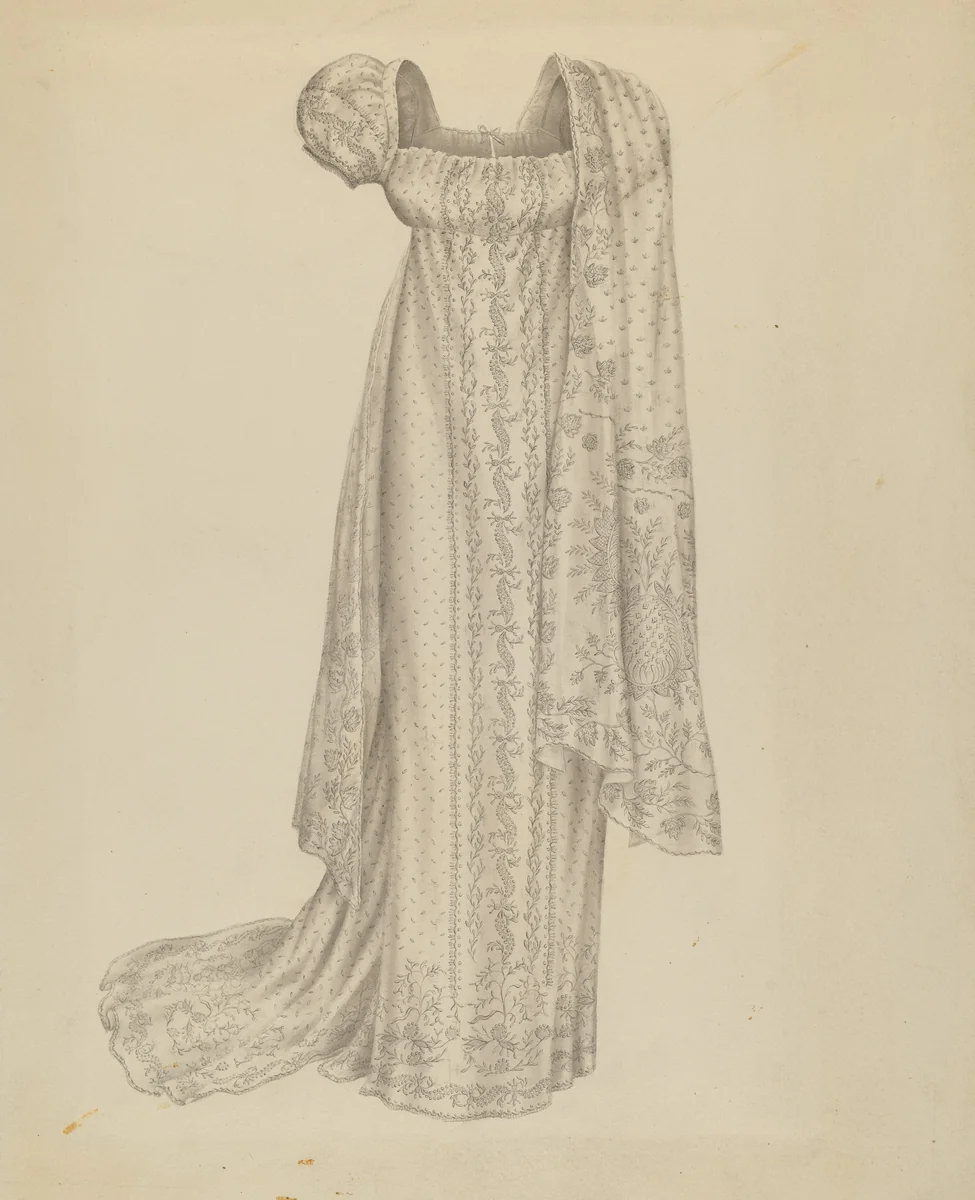 Wedding Dress with Scarf by Melita Hofmann, index of american design, 1939