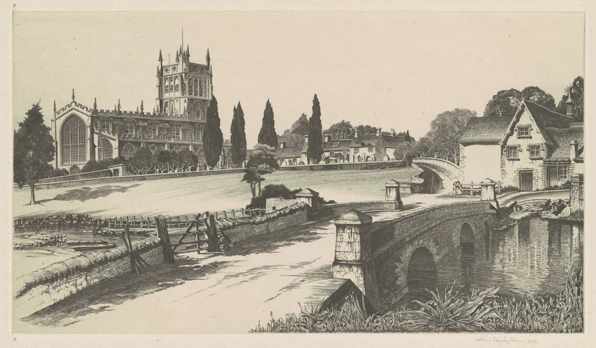 This England (Fairford, Gloucestershire) by John Taylor Arms, print, 1952