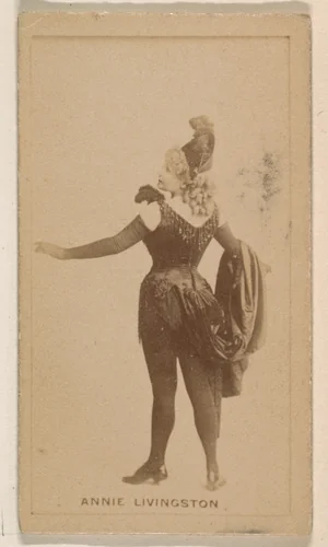 Annie Livingston, from the Actresses series (N245) issued by Kinney Brothers to promote Sweet Caporal Cigarettes by Kinney Brothers Tobacco Company, photograph, 1890