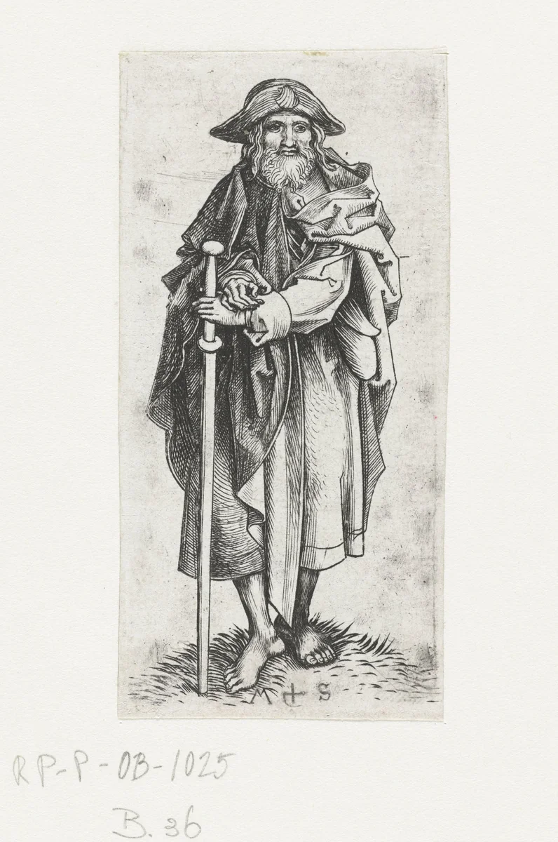 Apostel Jakobus de Meerdere by Unknown, print, 1470-1491