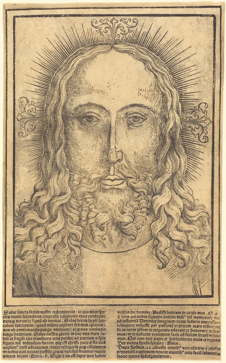 The Head of Christ by German 15th Century, print, 1500-1510