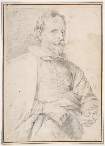Portrait of Cornelis de Vos by anonymous, drawing, 1500-1599