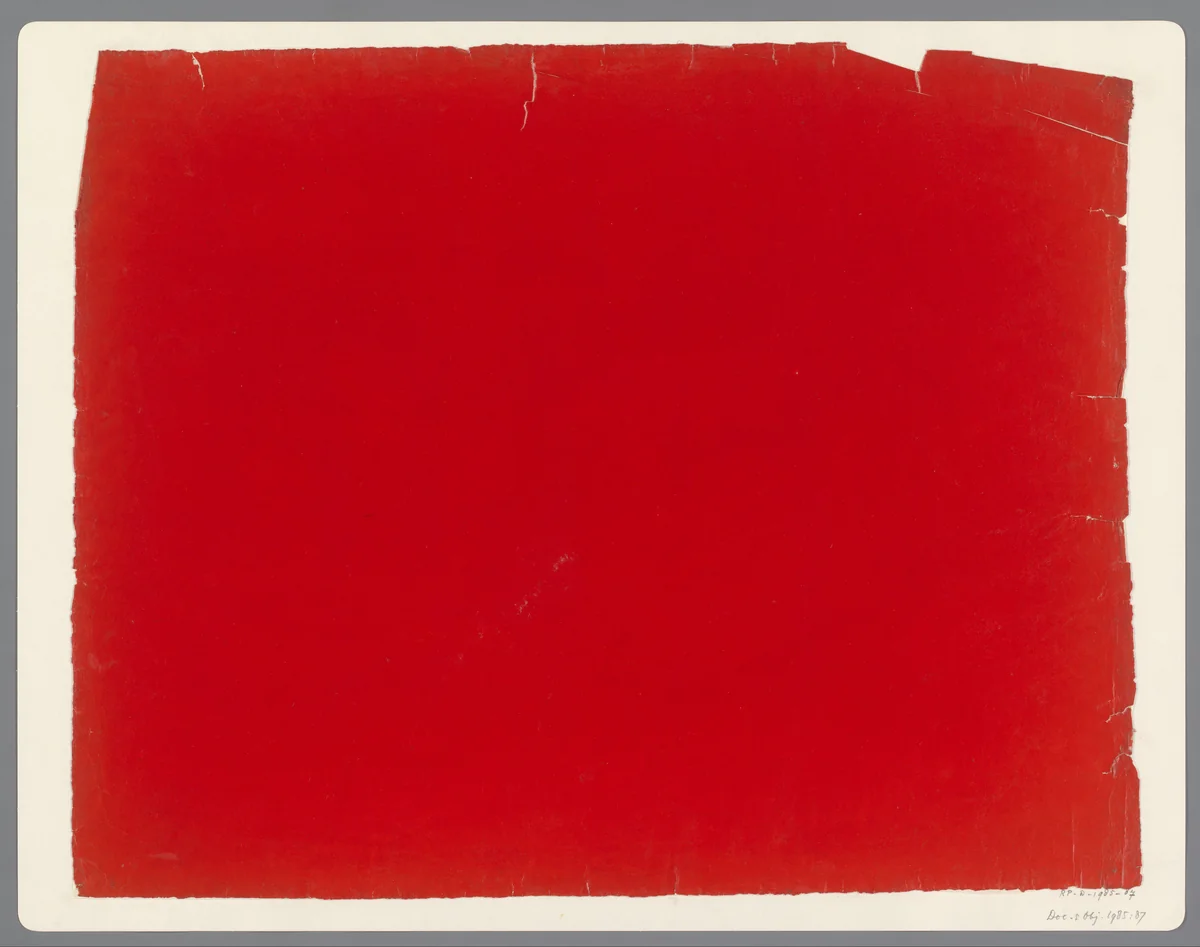 Effen rood papier by anonymous, other, 1800-1950