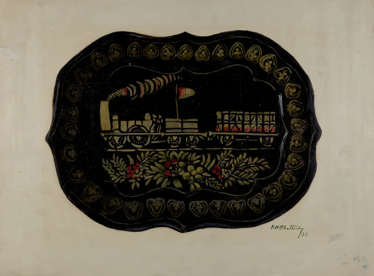 Toleware Tin Tray by Eugene Shellady, index of american design, 1936