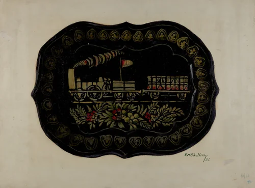 Toleware Tin Tray by Eugene Shellady, index of american design, 1936