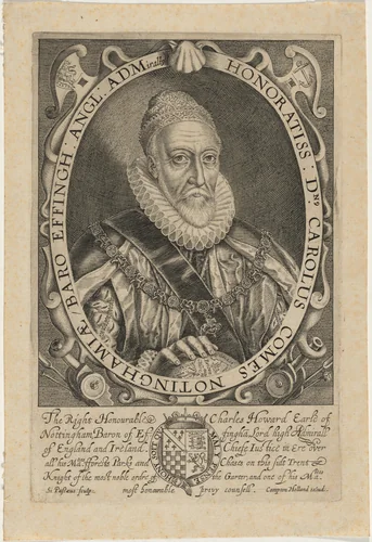 Charles Howard, First Earl of Nottingham by Simon van de Passe, print, 1595-1647