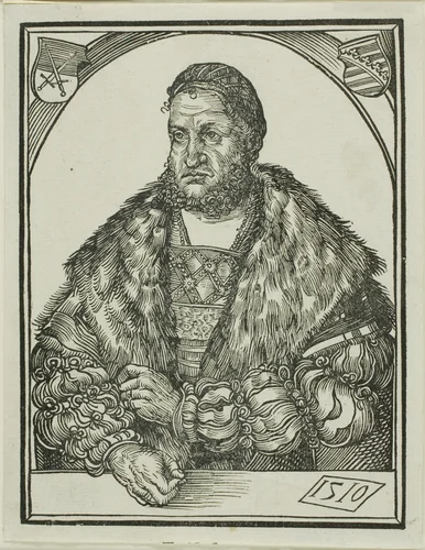 Elector Frederick III of Saxony, from Speculum intellectuale felicitatis humane by Wolf Traut, print, 1510