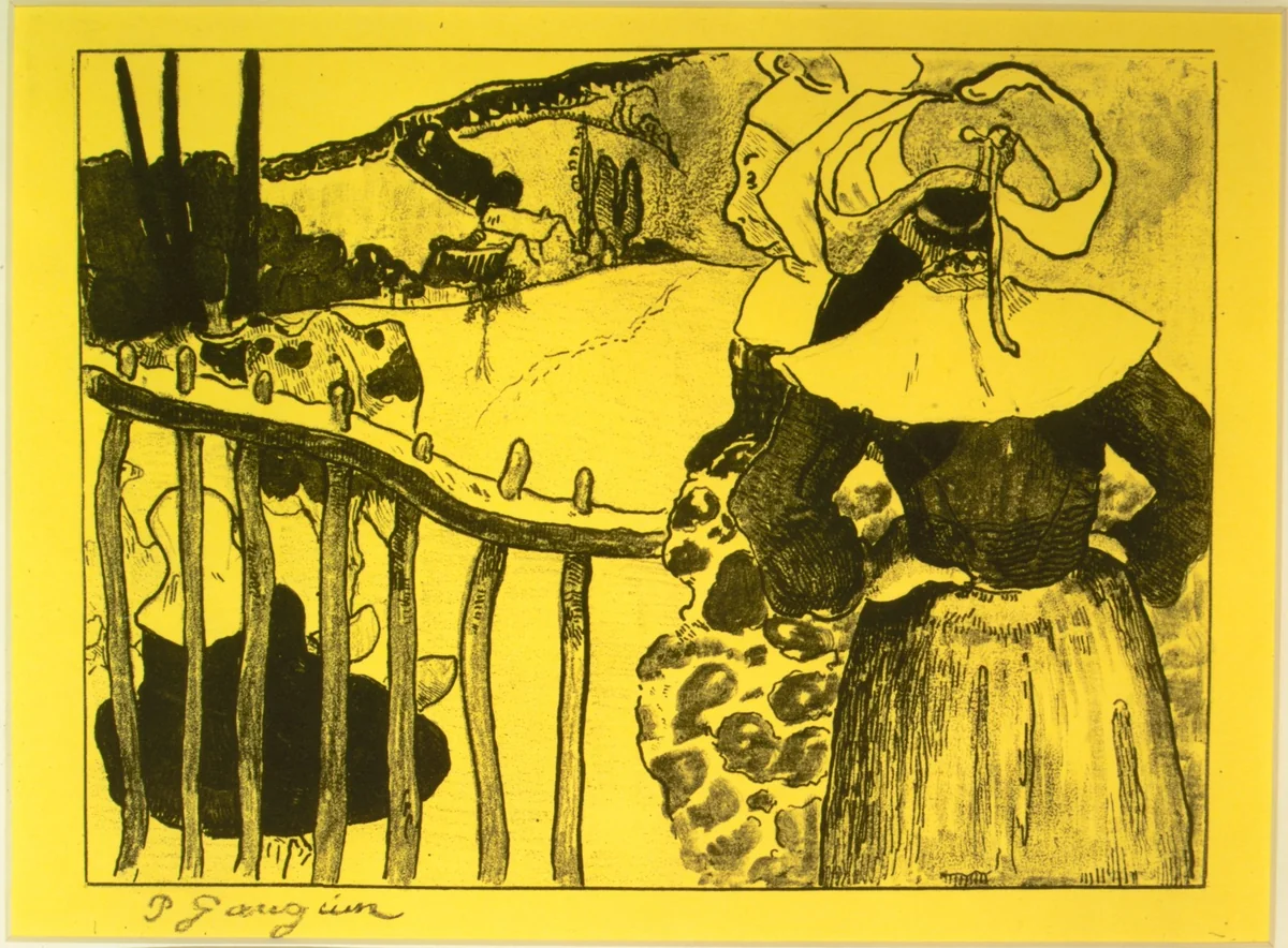 Bretonnes à la Barrière, from the "Volpini Suite: Dessins lithographiques" by Paul Gauguin, print, 1889