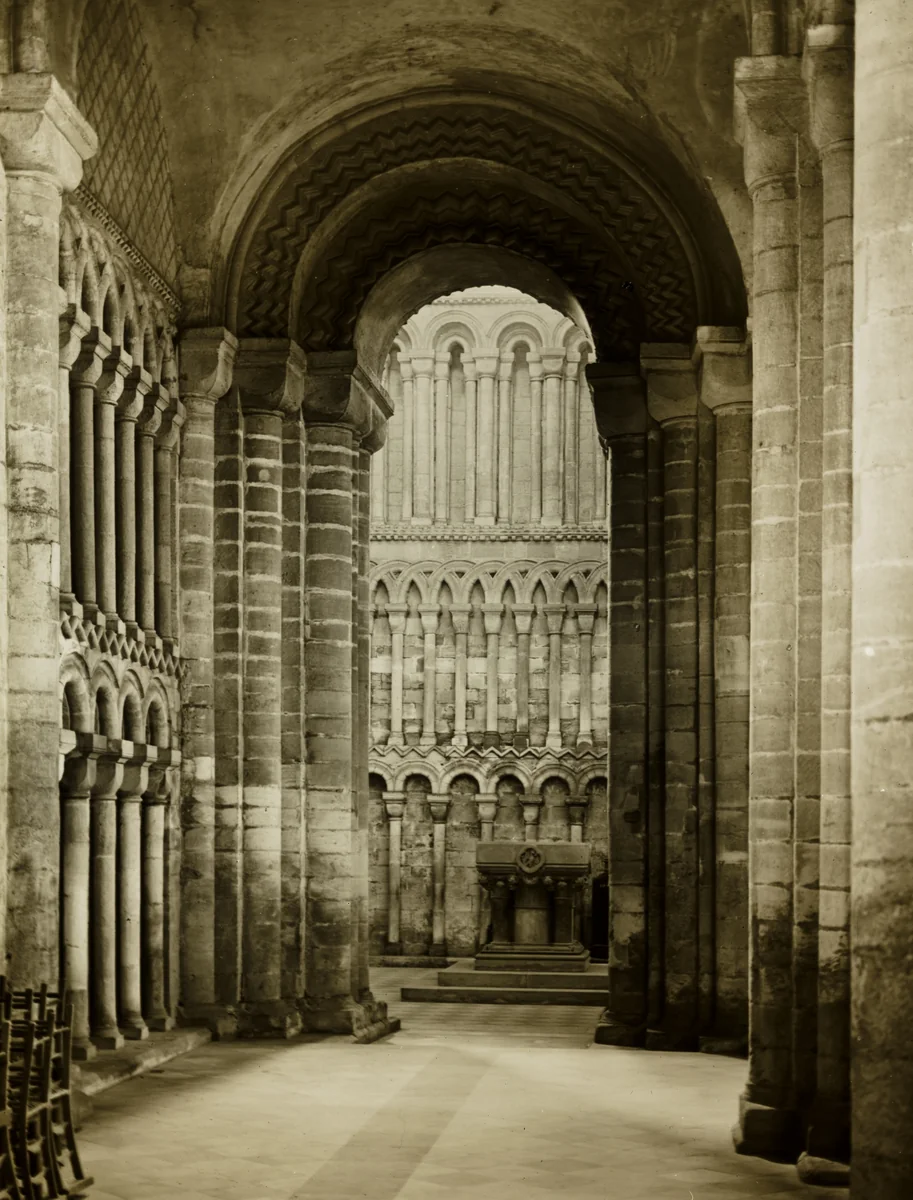 Ely Cathedral: West End of South Aisle by Frederick Evans, photograph, 1886-1896