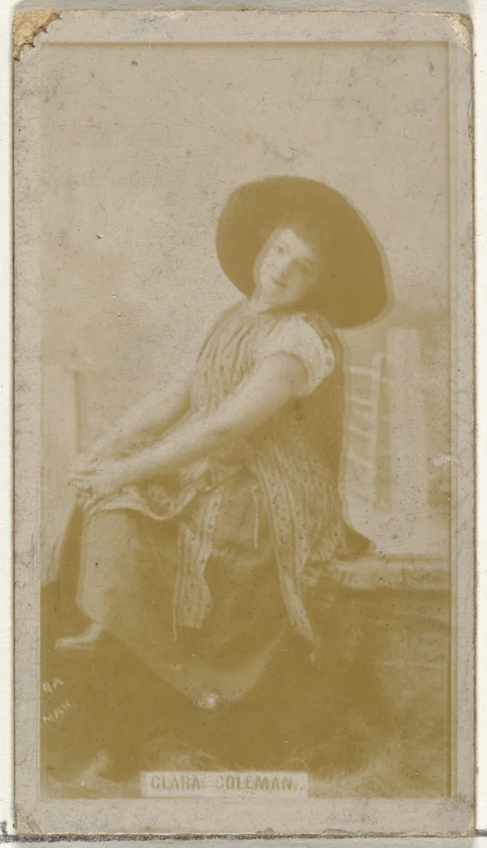 Clara Coleman, from the Actors and Actresses series (N145-8) issued by Duke Sons & Co. to promote Duke Cigarettes by W. Duke, Sons & Co., photograph, 1890-1895