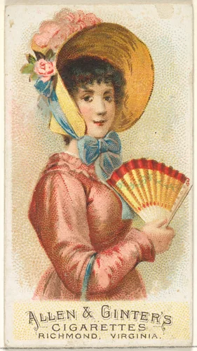 Plate 2, from the Fans of the Period series (N7) for Allen & Ginter Cigarettes Brands by Allen & Ginter, print, 1889