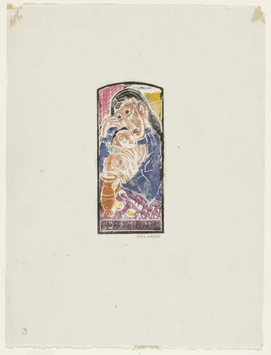 Mother Love (Madonna and Child) by Max Weber, print, 1920